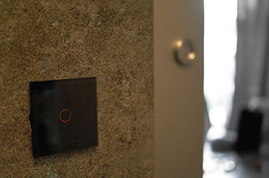 Little details matter. Black glass sensor electric switches.