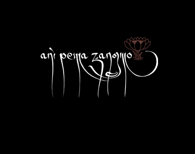 &laquo;Ani Pema Zangmo&raquo; is a tibetan nun presenting her projects to Western students. Her name is written in&nbsp;the&nbsp;style of traditional Tibetan calligraphy.